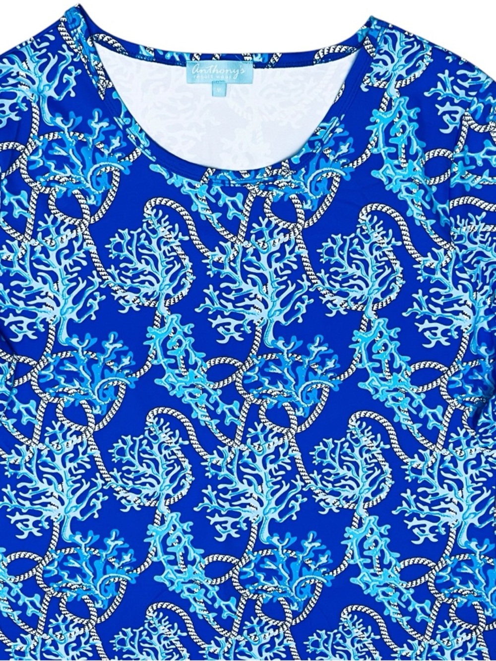 Anthony’s Resort Florida By Lulu-B Dress UP 50+ Sea Coral Reef 3/4 Sleeve M NWOT - Picture 4 of 12